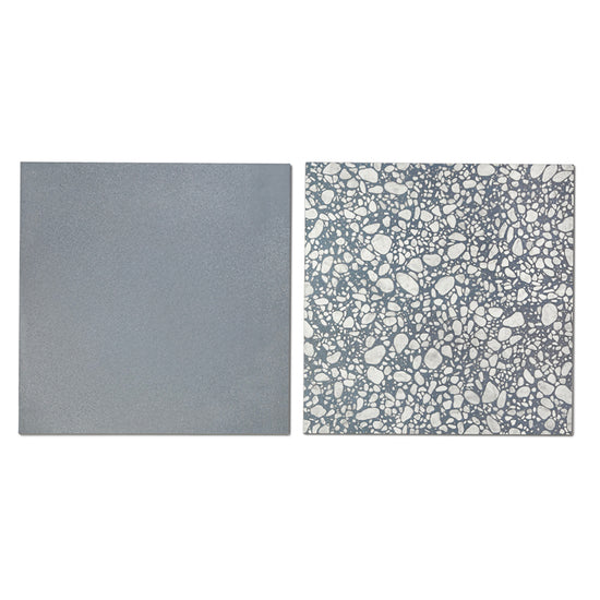Terrazzo 2.0 24"x24" Checkerboard Minimal Blue & Pop Blue Porcelain Matte Tile