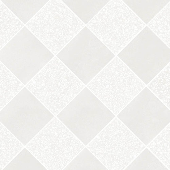 Terrazzo 2.0 24"x24" Checkerboard Minimal White & Pop White Porcelain Matte Tile