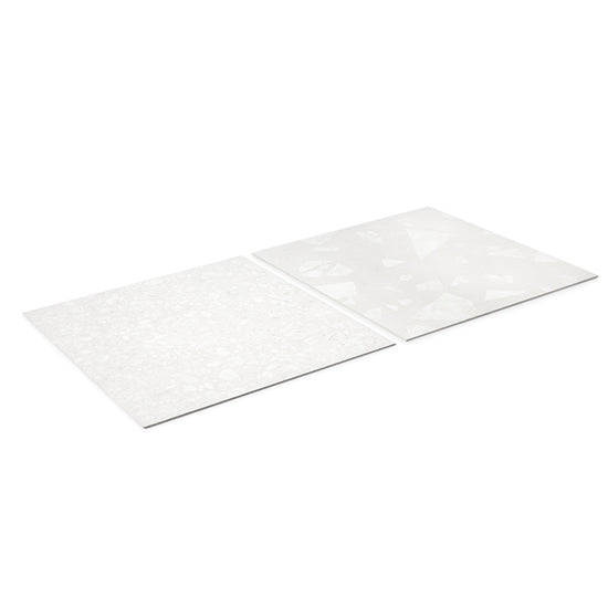Terrazzo 2.0 24"x24" Checkerboard Rock White & Pop White Porcelain Matte Tile