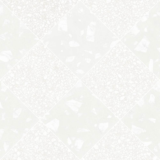 Terrazzo 2.0 24"x24" Checkerboard Rock White & Pop White Porcelain Matte Tile