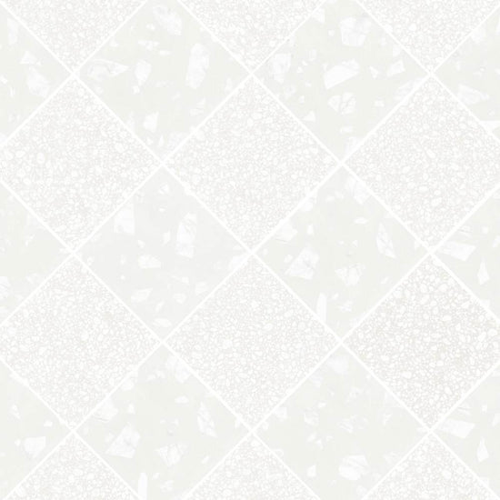 Terrazzo 2.0 24"x24" Checkerboard Rock White & Pop White Porcelain Matte Tile