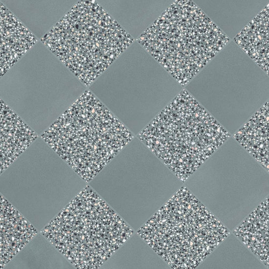 Terrazzo 2.0 24"x24" Checkerboard Minimal Green & Classic Green Porcelain Matte Tile