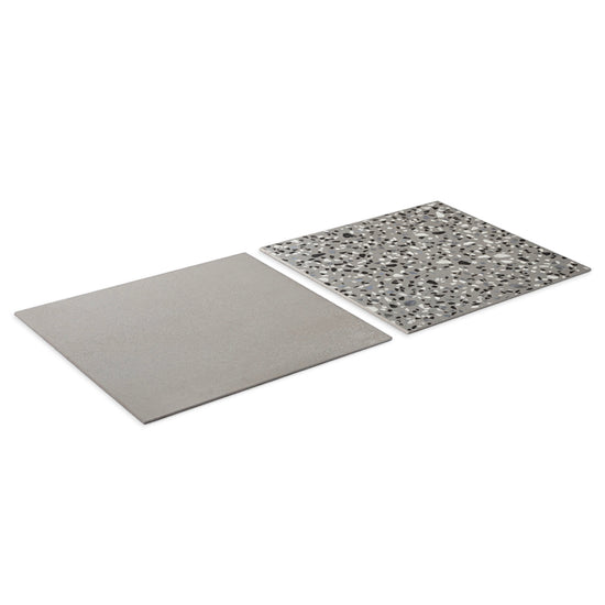 Terrazzo 2.0 24"x24" Checkerboard Minimal Grey & Classic Grey Porcelain Matte Tile