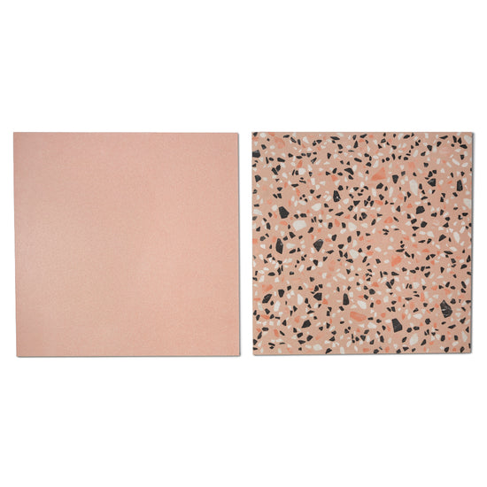 Terrazzo 2.0 24"x24" Checkerboard Minimal Pink & Classic Pink Porcelain Matte Tile