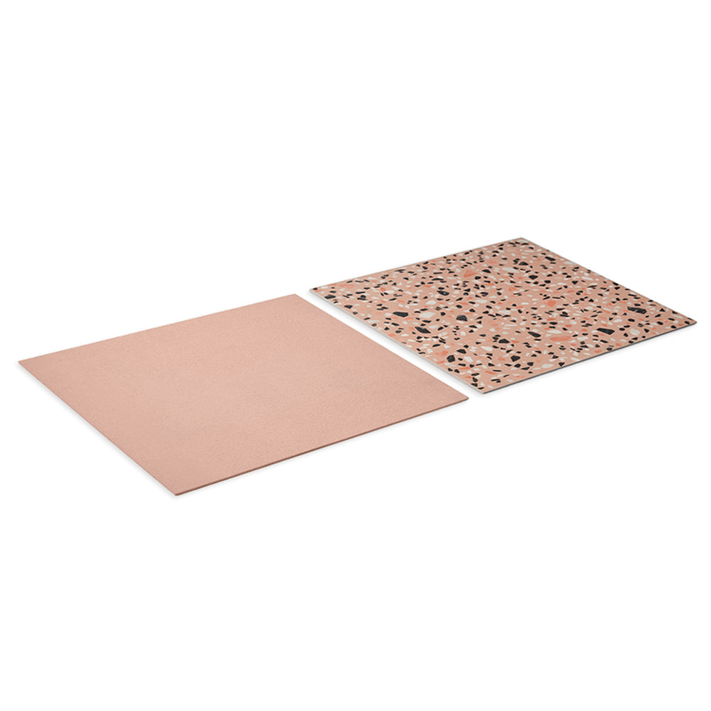 Terrazzo 2.0 24"x24" Checkerboard Minimal Pink & Classic Pink Porcelain Matte Tile