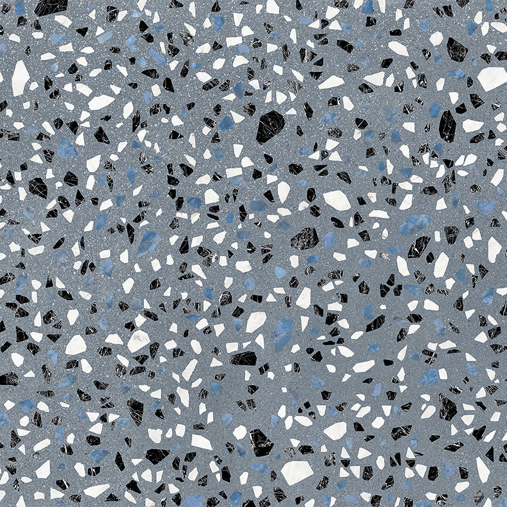 Terrazzo 2.0 24" x 24" Classic Blue Porcelain Matte Tile