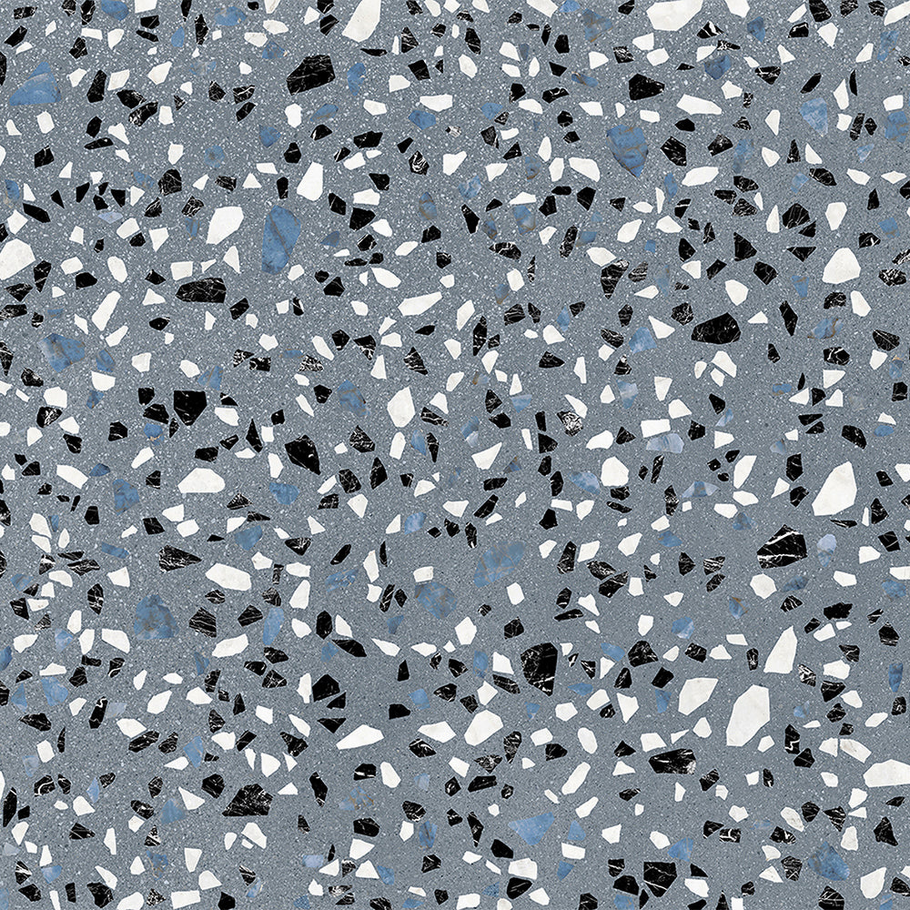 Terrazzo 2.0 24" x 24" Classic Blue Porcelain Matte Tile