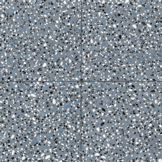 Terrazzo 2.0 24" x 24" Classic Blue Porcelain Matte Tile