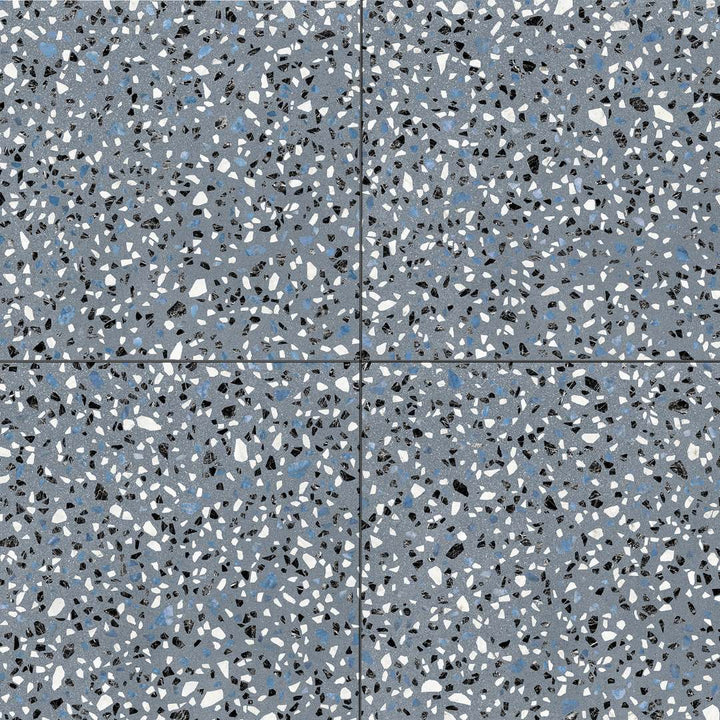 Terrazzo 2.0 24" x 24" Classic Blue Porcelain Matte Tile