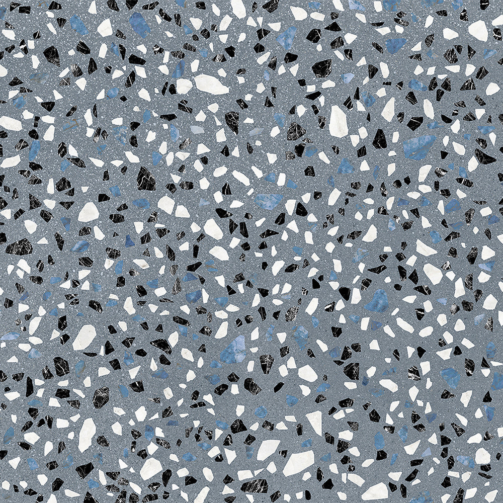 Terrazzo 2.0 24" x 24" Classic Blue Porcelain Matte Tile