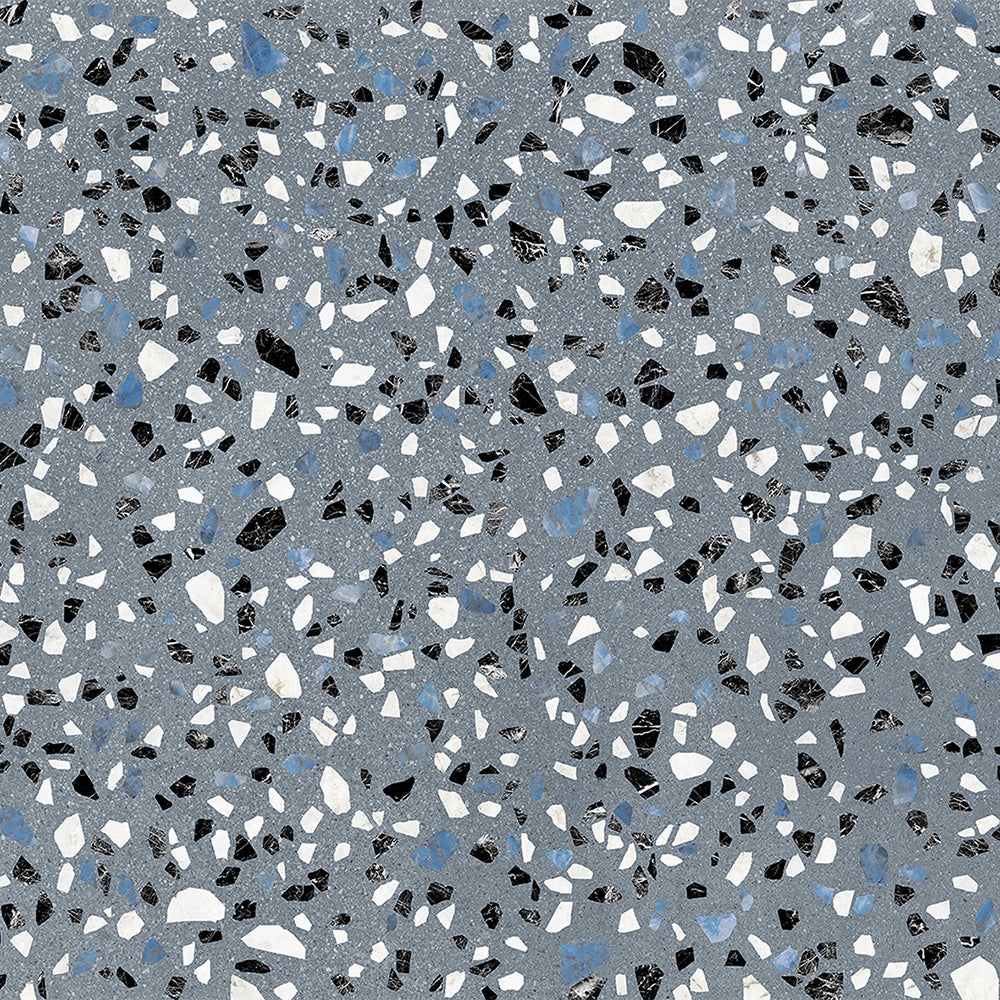 Terrazzo 2.0 24" x 24" Classic Blue Porcelain Matte Tile