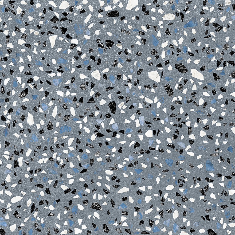 Terrazzo 2.0 24" x 24" Classic Blue Porcelain Matte Tile