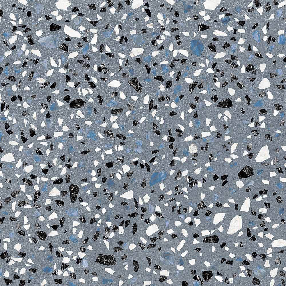 Terrazzo 2.0 24" x 24" Classic Blue Porcelain Matte Tile
