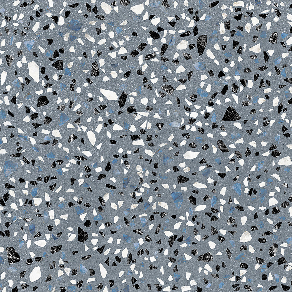 Terrazzo 2.0 24" x 24" Classic Blue Porcelain Matte Tile
