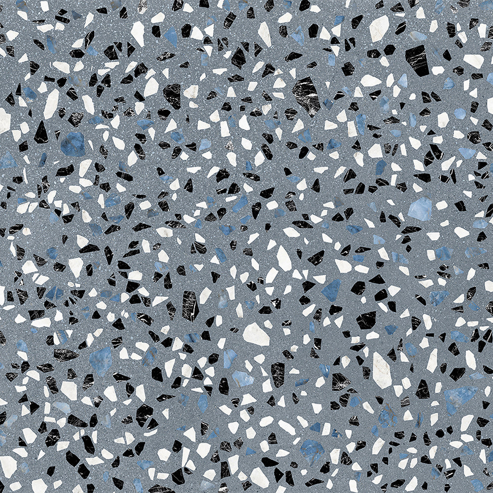 Terrazzo 2.0 24" x 24" Classic Blue Porcelain Matte Tile