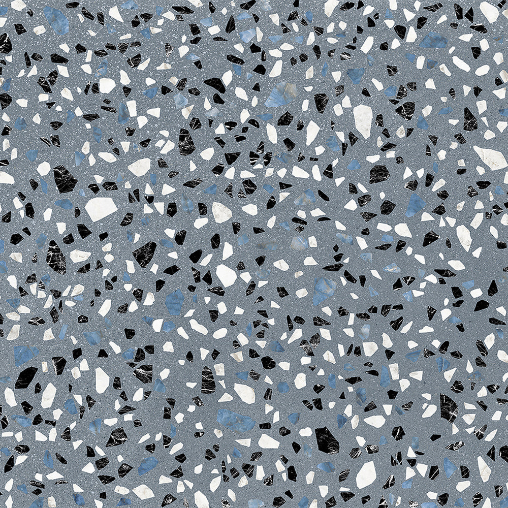 Terrazzo 2.0 24" x 24" Classic Blue Porcelain Matte Tile
