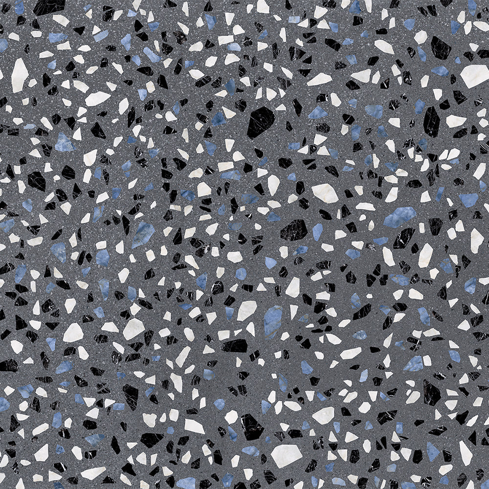 Terrazzo 2.0 24"x24" Classic Dk Grey Porcelain Matte Tile
