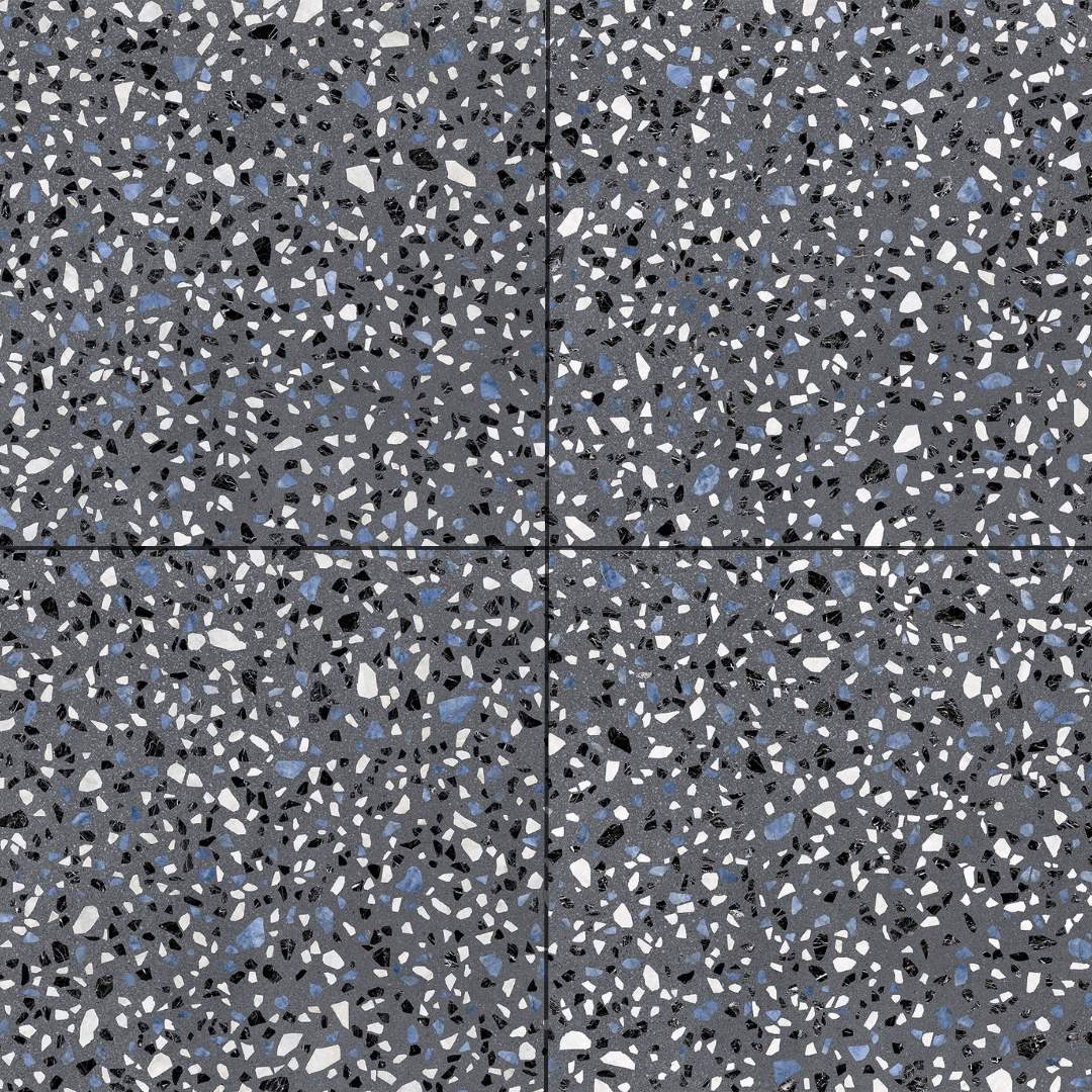 Terrazzo 2.0 24"x24" Classic Dk Grey Porcelain Matte Tile