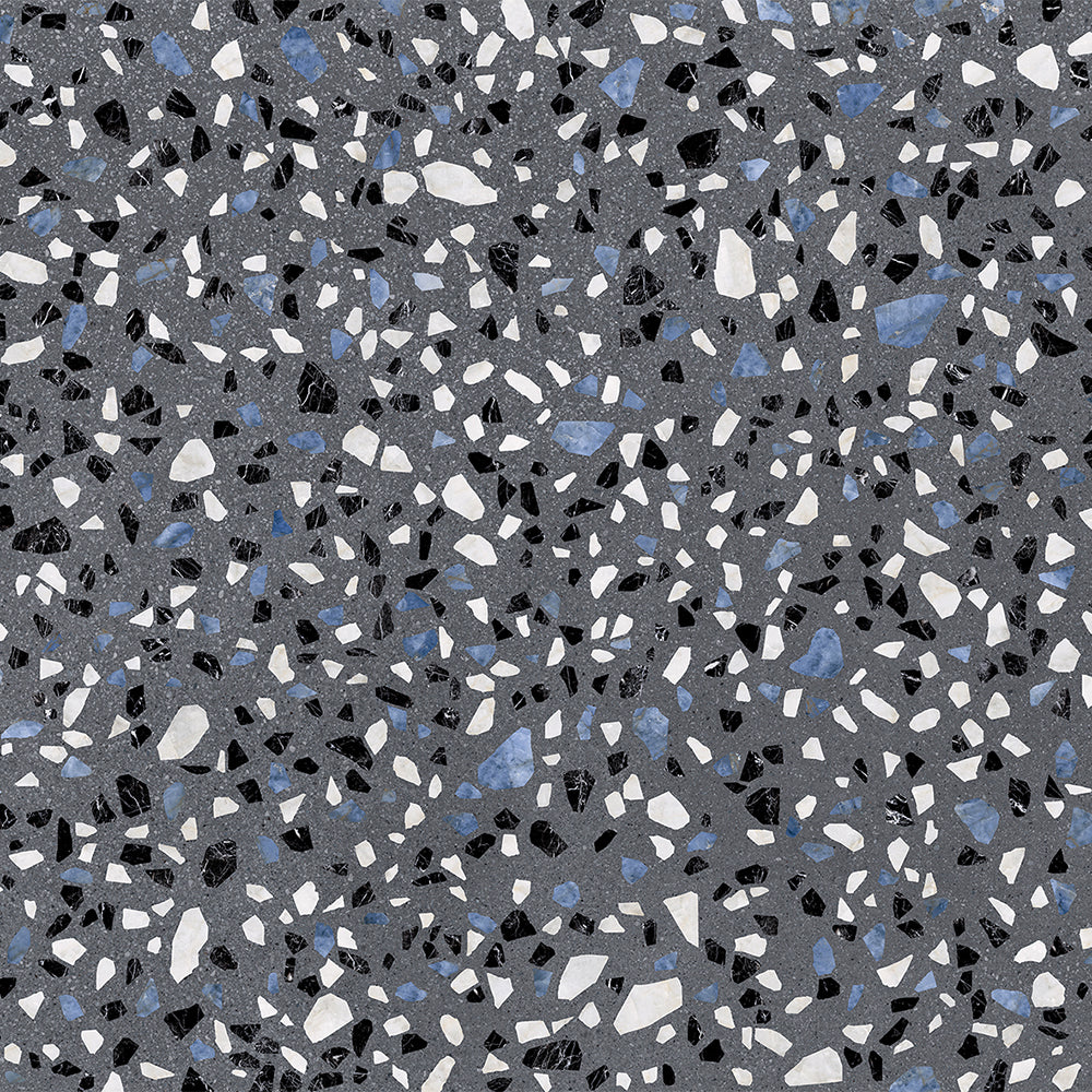 Terrazzo 2.0 24"x24" Classic Dk Grey Porcelain Matte Tile