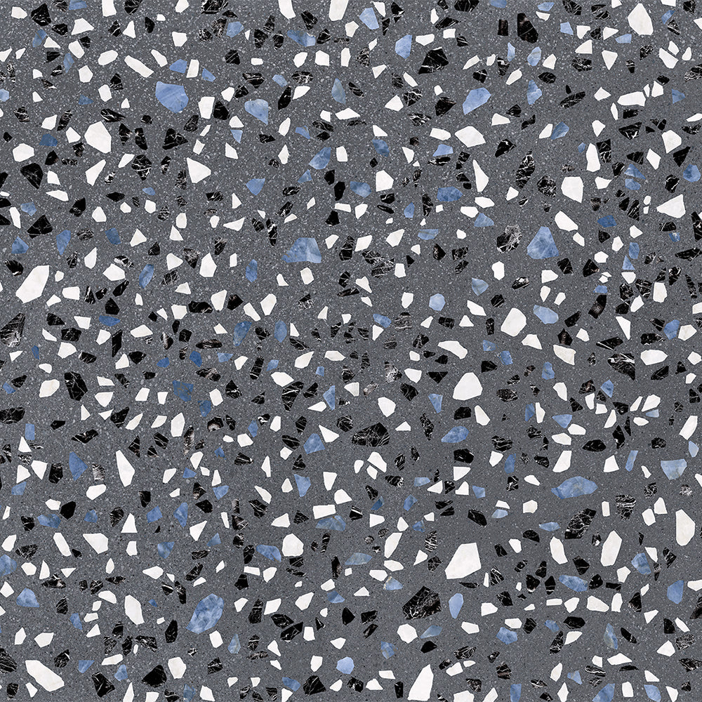 Terrazzo 2.0 24"x24" Classic Dk Grey Porcelain Matte Tile