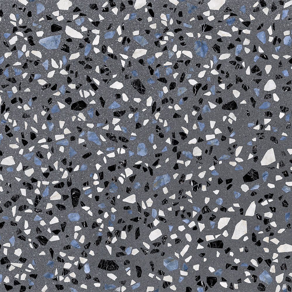 Terrazzo 2.0 24"x24" Classic Dk Grey Porcelain Matte Tile