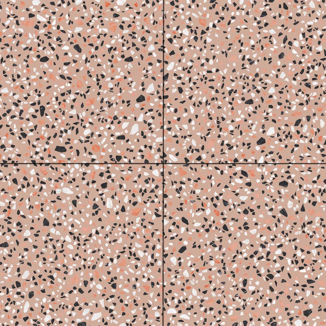 Terrazzo 2.0 24"x24" Classic Pink Porcelain Matte Tile