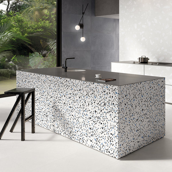 Terrazzo 2.0 24"x24" Classic White Porcelain Matte Tile