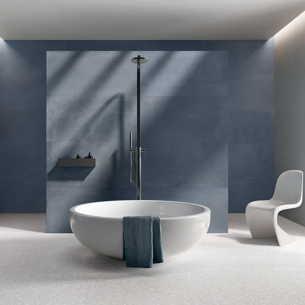 Terrazzo 2.0 24"x24" Minimal Blue Porcelain Matte Tile