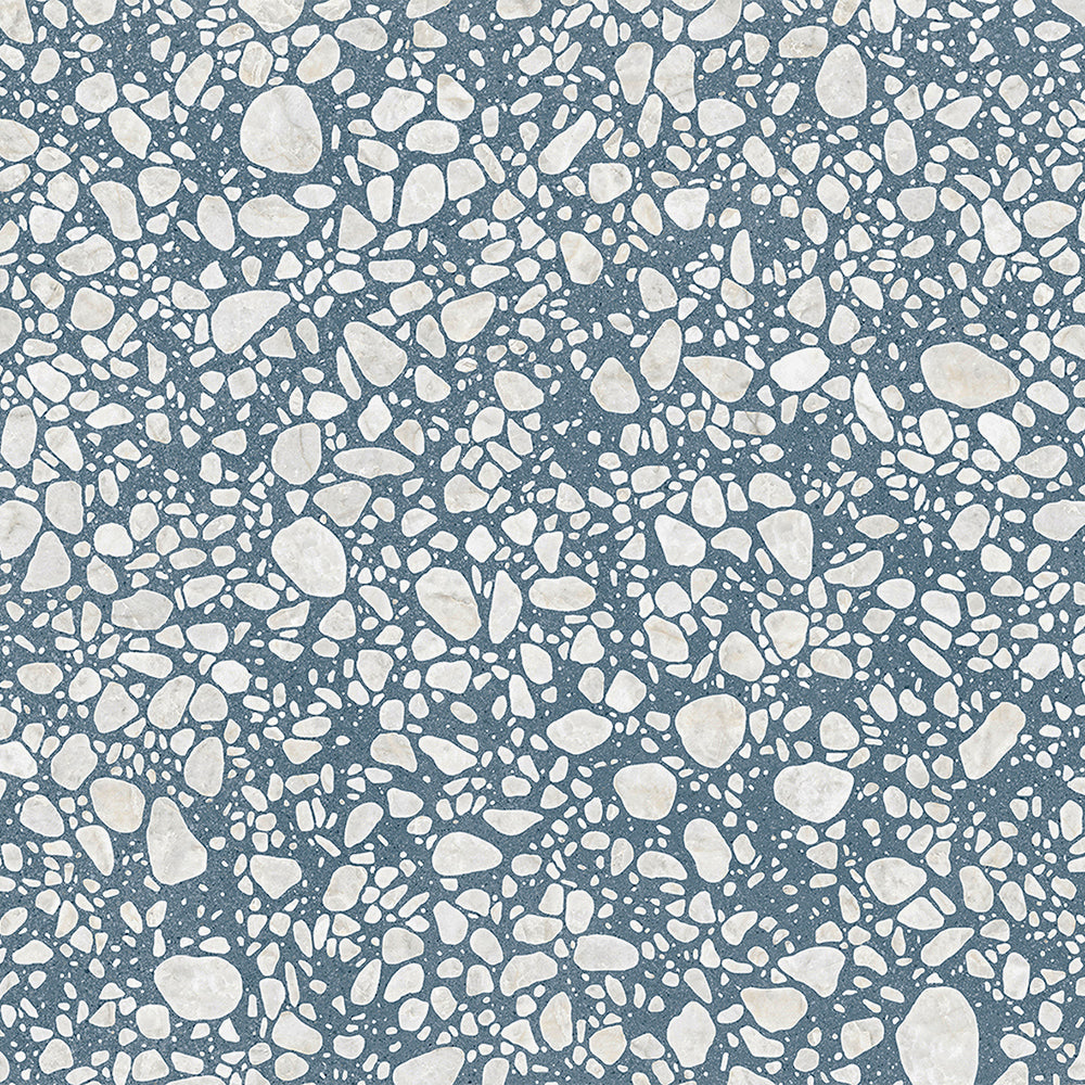 Terrazzo 2.0 24"x24" Pop Blue Porcelain Matte Tile