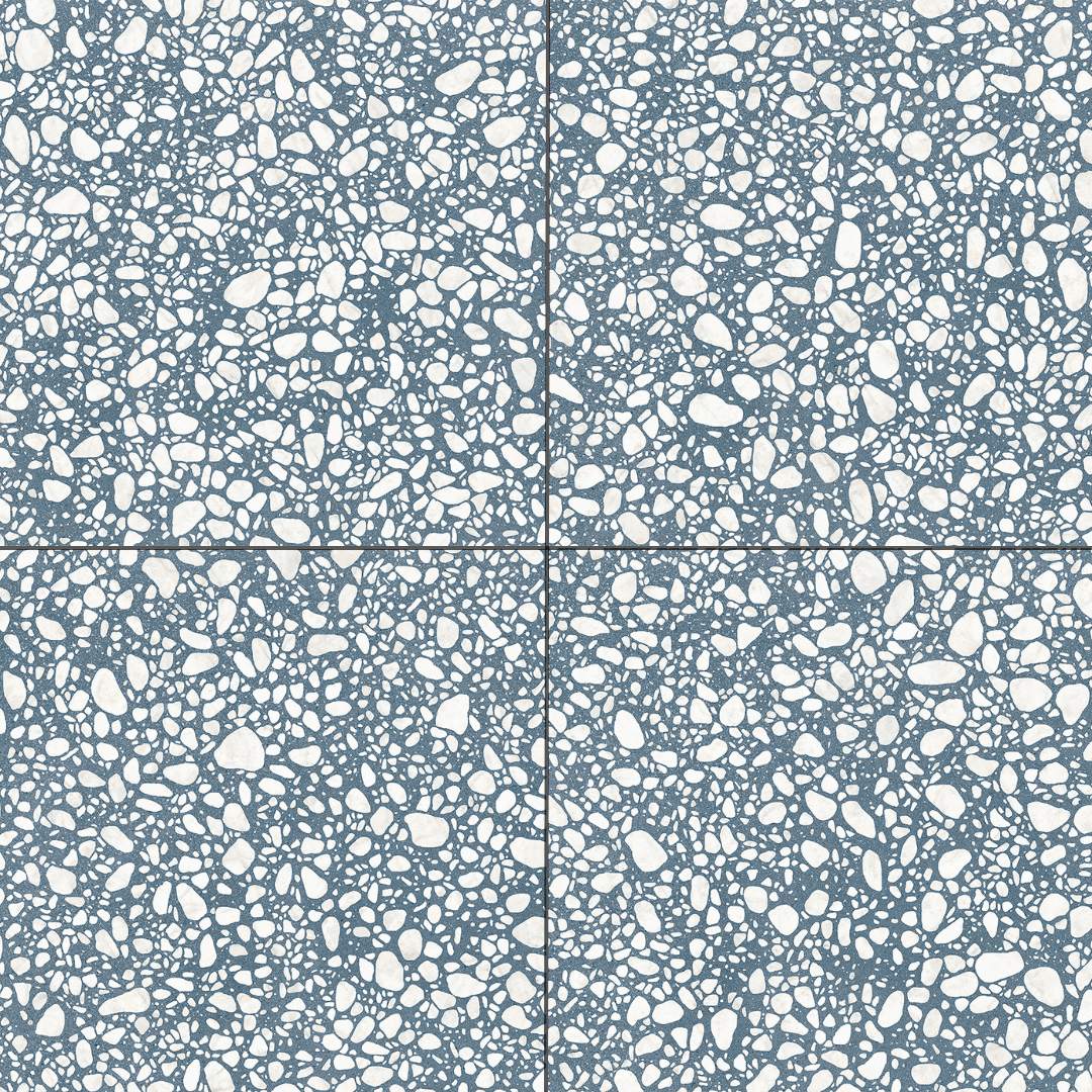 Terrazzo 2.0 24"x24" Pop Blue Porcelain Matte Tile