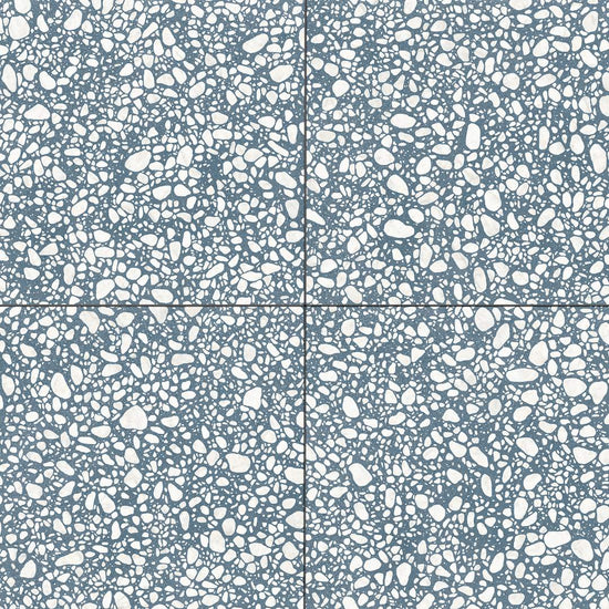 Terrazzo 2.0 24"x24" Pop Blue Porcelain Matte Tile