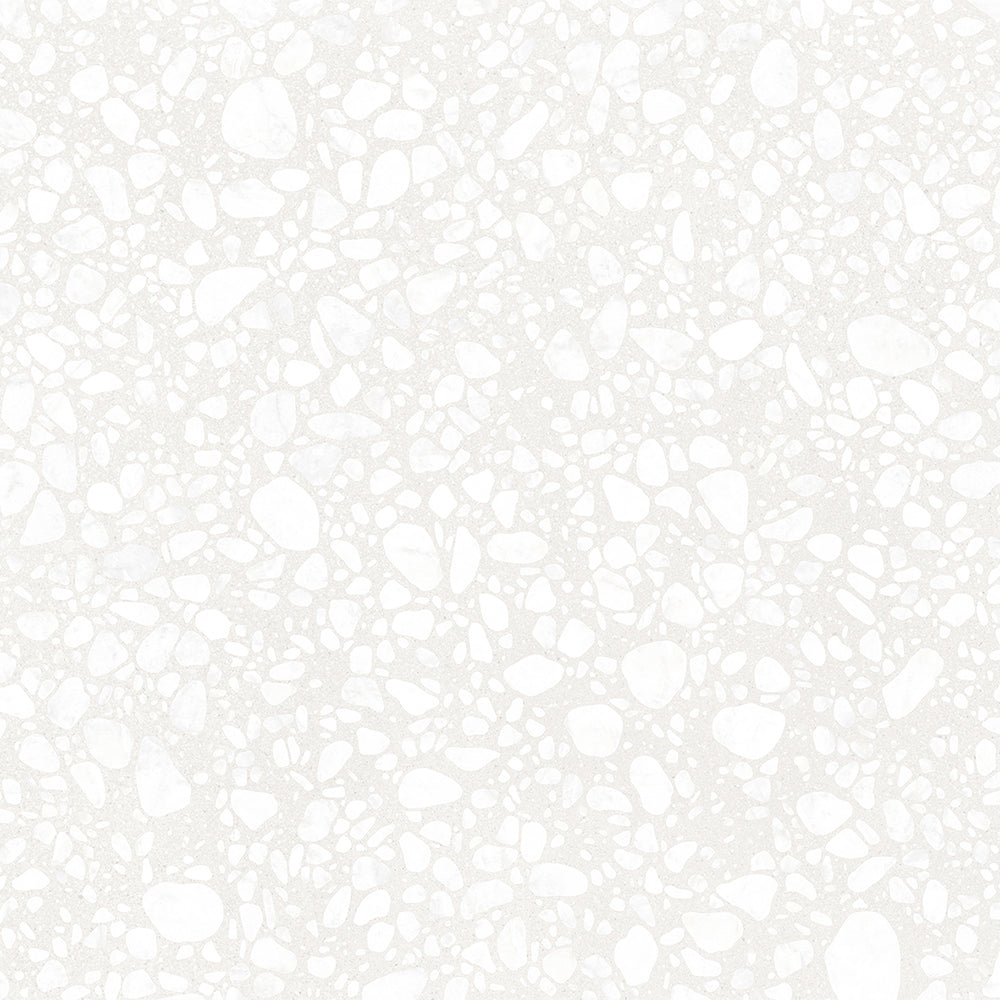 Terrazzo 2.0 24"x24" Pop White Porcelain Matte Tile