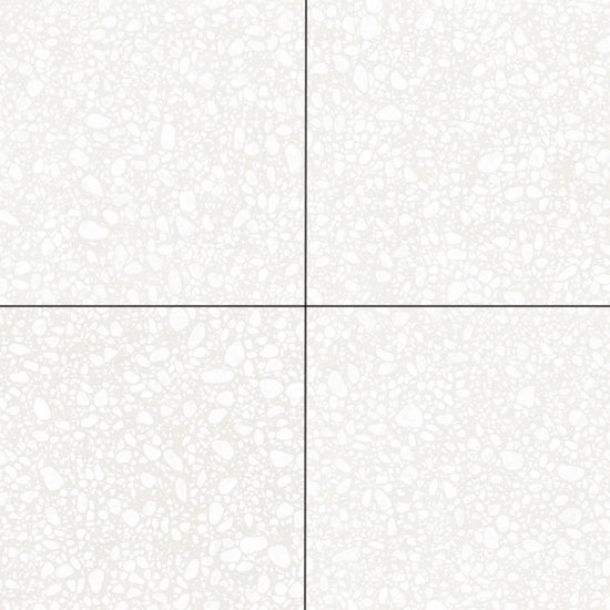 Terrazzo 2.0 24"x24" Pop White Porcelain Matte Tile