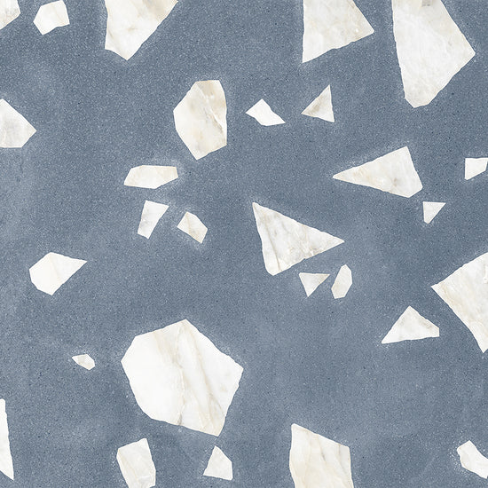 Terrazzo 2.0 24"x24" Rock Blue Porcelain Matte Tile