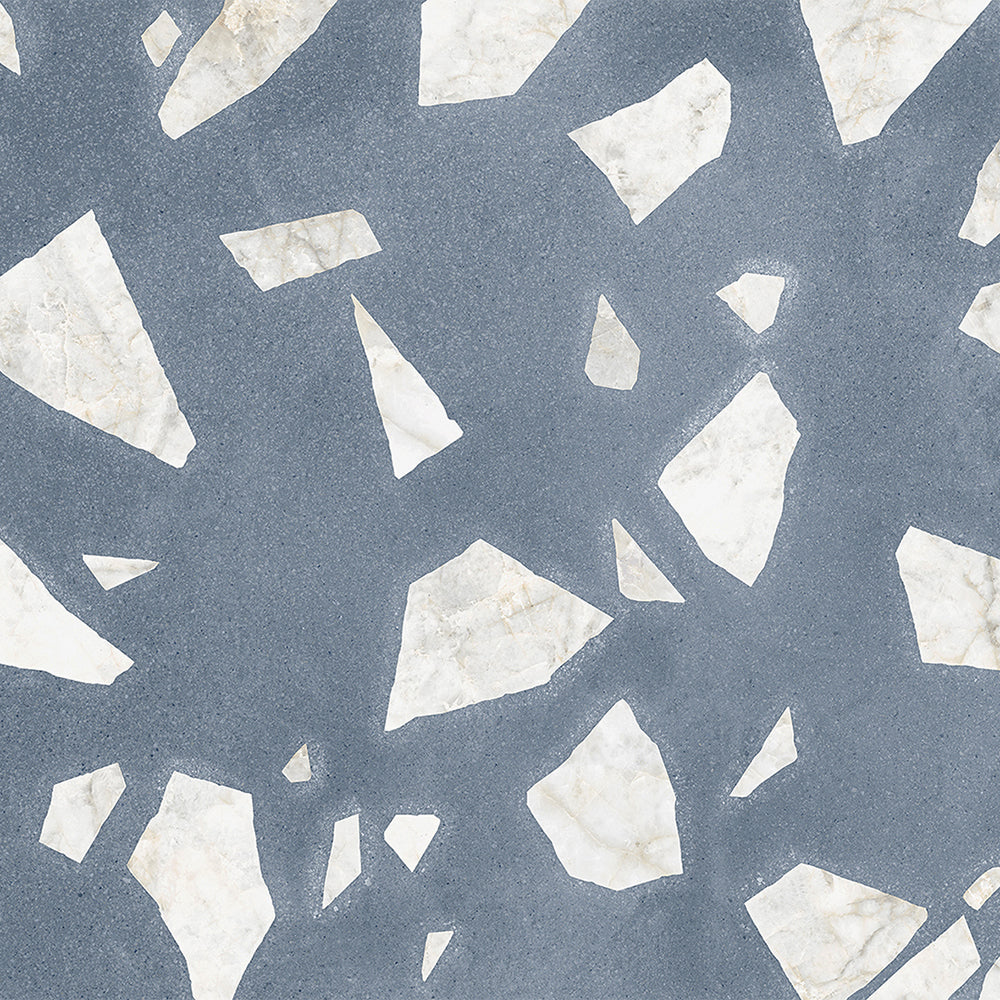 Terrazzo 2.0 24"x24" Rock Blue Porcelain Matte Tile