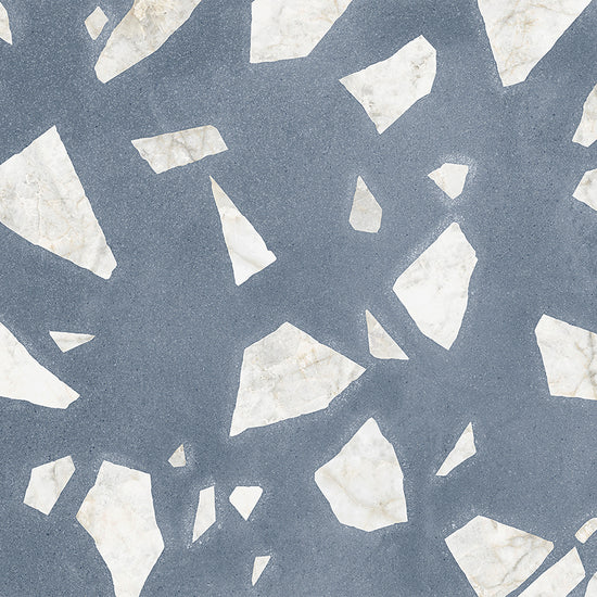 Terrazzo 2.0 24"x24" Rock Blue Porcelain Matte Tile