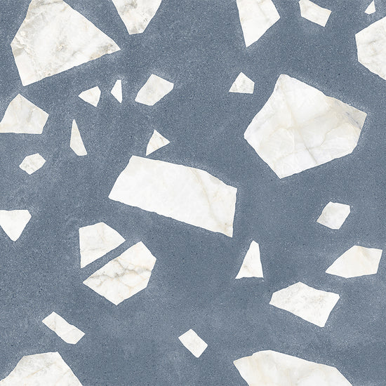 Terrazzo 2.0 24"x24" Rock Blue Porcelain Matte Tile