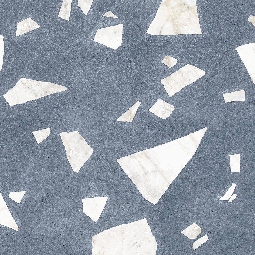 Terrazzo 2.0 24"x24" Rock Blue Porcelain Matte Tile