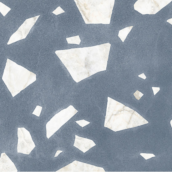 Terrazzo 2.0 24"x24" Rock Blue Porcelain Matte Tile