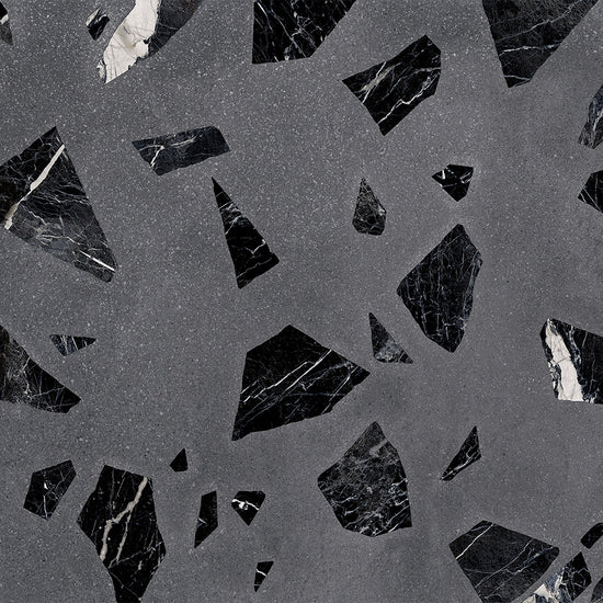 Terrazzo 2.0 24"x24" Rock Dk Grey Porcelain Matte Tile
