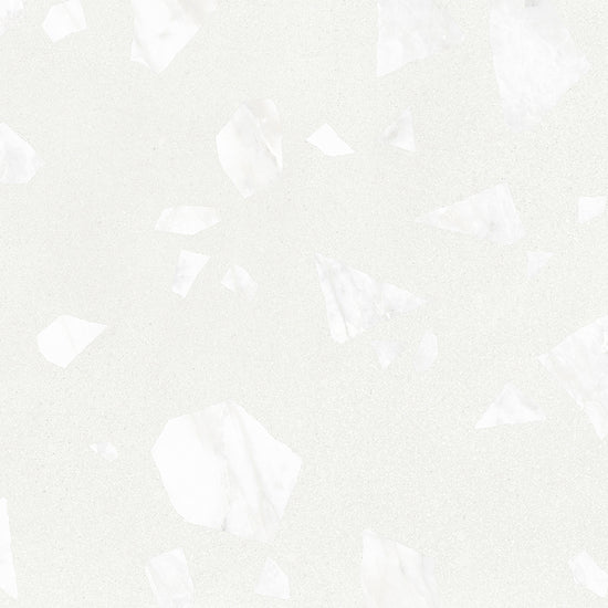 Terrazzo 2.0 24"x24" Rock White Porcelain Matte Tile