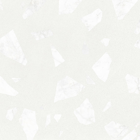 Terrazzo 2.0 24"x24" Rock White Porcelain Matte Tile