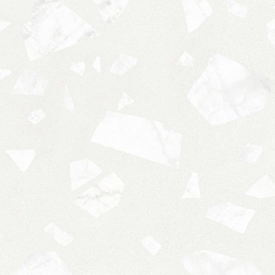 Terrazzo 2.0 24"x24" Rock White Porcelain Matte Tile