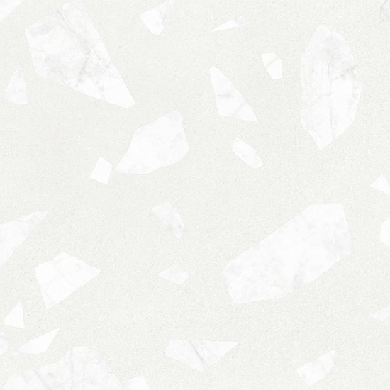 Terrazzo 2.0 24"x24" Rock White Porcelain Matte Tile