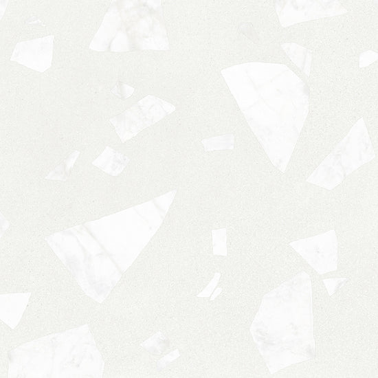 Terrazzo 2.0 24"x24" Rock White Porcelain Matte Tile