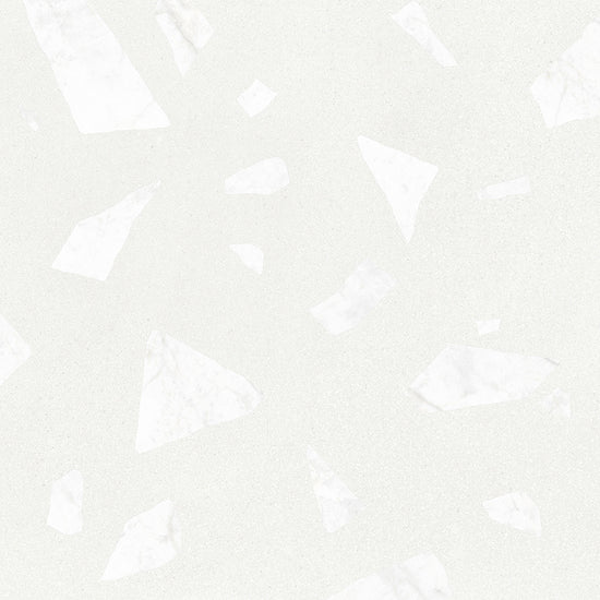 Terrazzo 2.0 24"x24" Rock White Porcelain Matte Tile