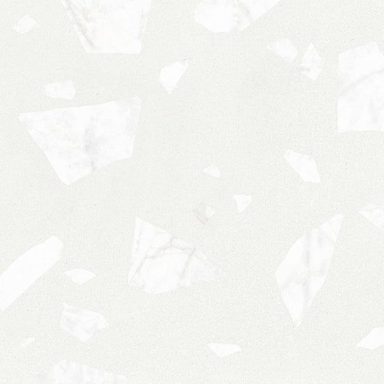 Terrazzo 2.0 24"x24" Rock White Porcelain Matte Tile