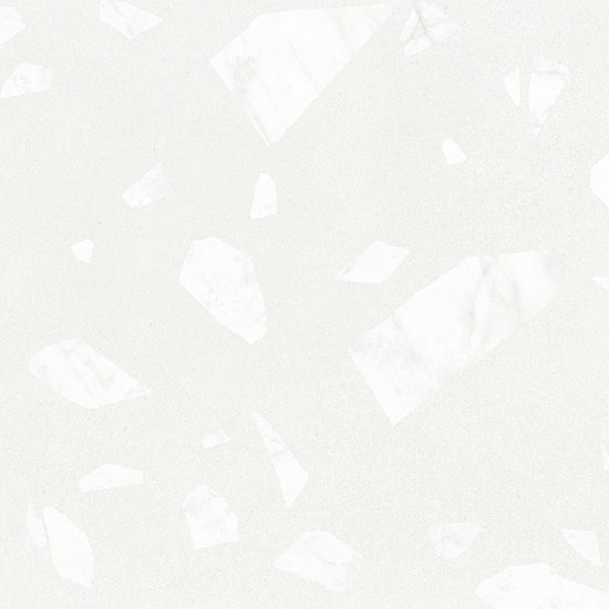 Terrazzo 2.0 24"x24" Rock White Porcelain Matte Tile