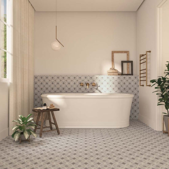 Cadence 6"x6" Grey Porcelain Matte Tile