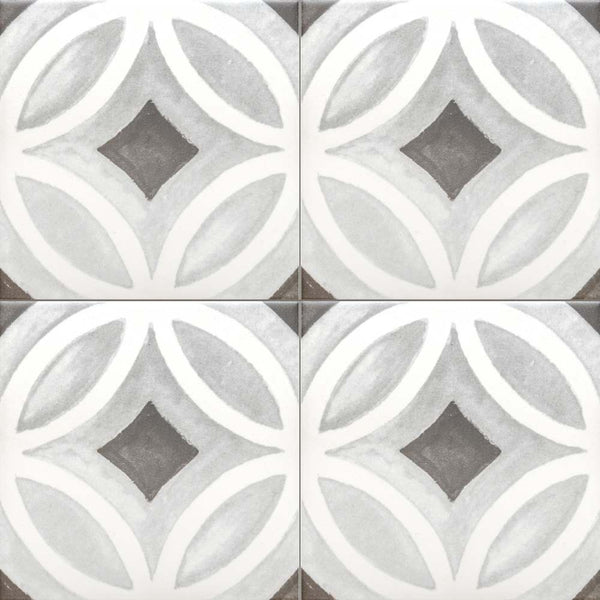 Cadence 6"x6" Noir 01 Porcelain Matte Tile